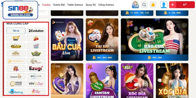 Đối tác uy tín, khẳng định vị thế Sin88