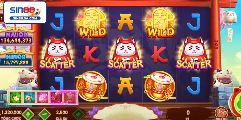 Mẹo quay hũ Neko May Mắn Sin88 trúng Jackpot